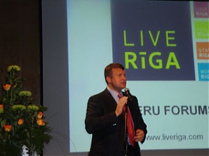 А. Шлесерс на форуме партнеров LIVE RĪGA. 02.12.2009.